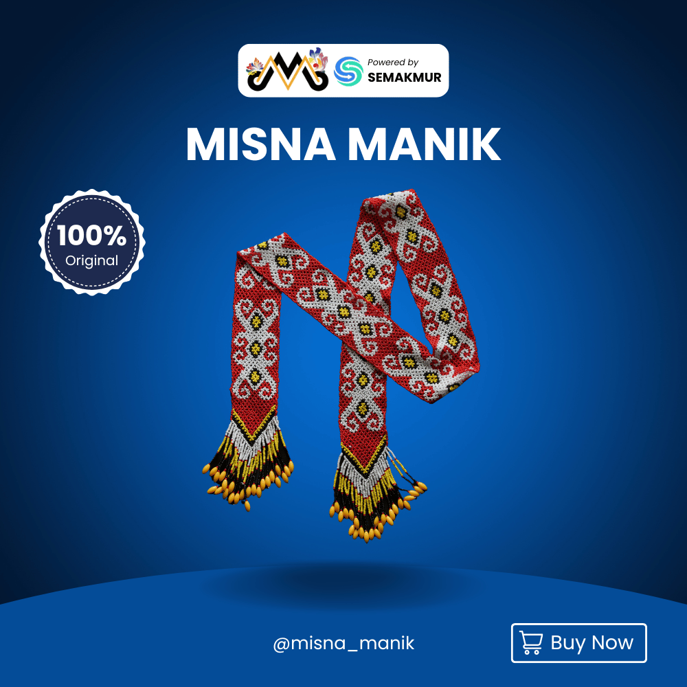 Syal Manik Etnik Kecil | Kalung Syal Premium | Misna Manik