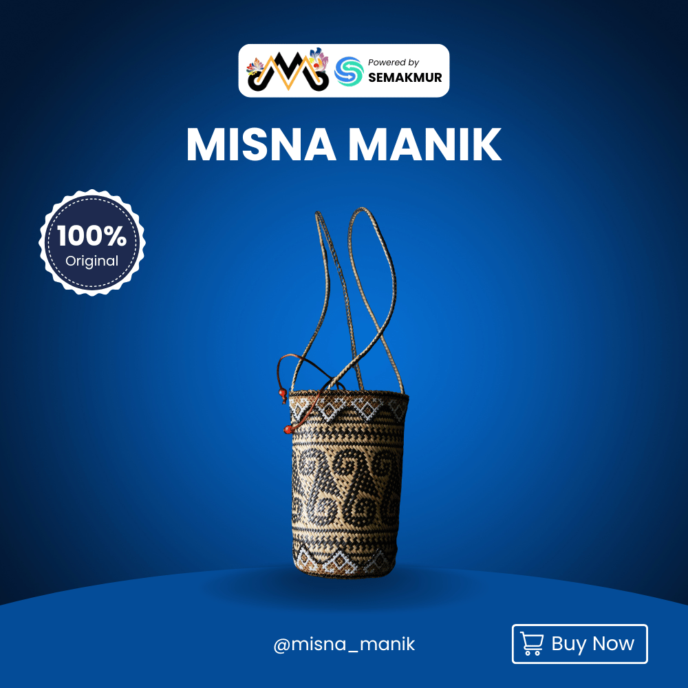 Tas Anjat Botol Etnik Premium | Tas Anyaman Handmade | Misna Manik